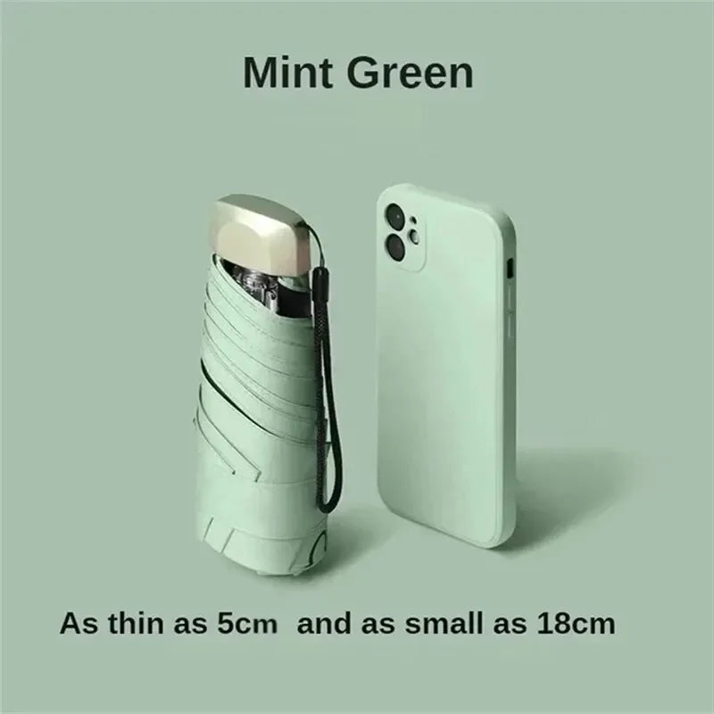 Outdoor Mini Sun Umbrella UV Protection Ultralight Folding Five-fold Umbrella Sunshade Umbrella