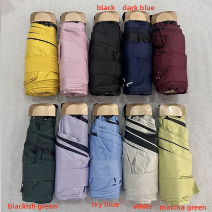 Ultra-Light UV Protection Umbrella - Compact, Foldable Design with Stainless Steel Handle for Sun & Rain, Durable 190T Canopy