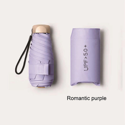 Outdoor Mini Sun Umbrella UV Protection Ultralight Folding Five-fold Umbrella Sunshade Umbrella